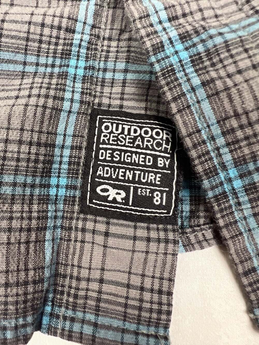 Outdoor Research Plaid Hiking Shirt Size L/G